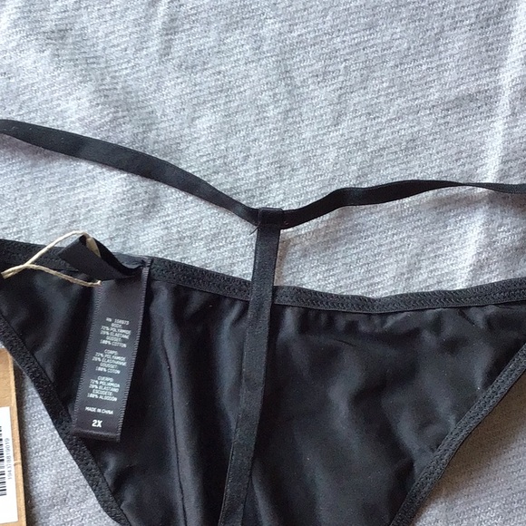 SKIMS Fits Everybody G-String Thong, color-onyx, size 2X, NWT - Picture 4 of 5